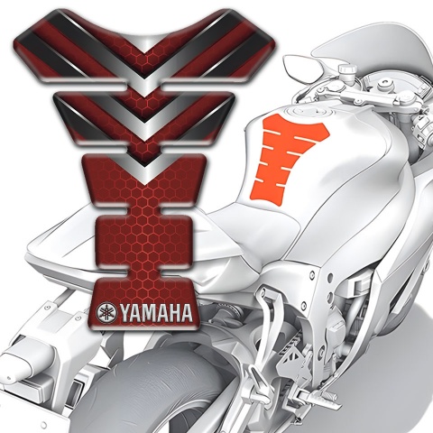 Yamaha Tank Pad Motorbike Red Model with Nikel elements 