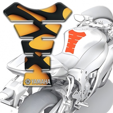 Yamaha Tank Guard Pads Orange Black decoration Type 