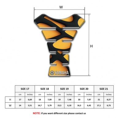 Yamaha Tank Guard Pads Orange Black decoration Type 
