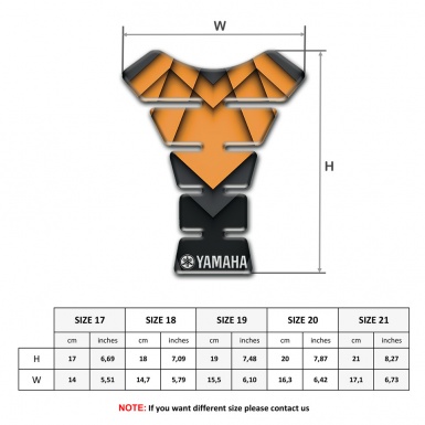 Yamaha Tank Fuse Orange and dark Base Type 