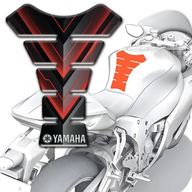 Yamaha Tank Protector Black with Red Details Type 