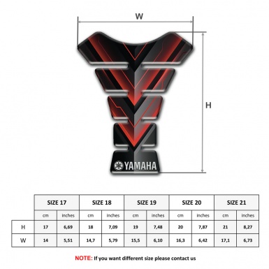 Yamaha Tank Protector Black with Red Details Type 