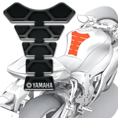 Yamaha Tank Pad Protector Black with Gray Patterns Base Type 