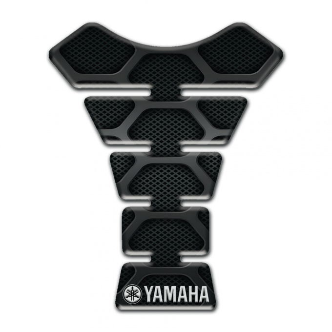 Yamaha Tank Pad Protector Black with Gray Patterns Base Type 