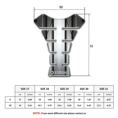 Yamaha Tank Fuse Silicone Sticker Metal Effect Type 