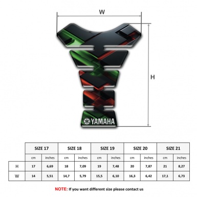 Yamaha Tank Protector Unique Edition with White Small Logo 