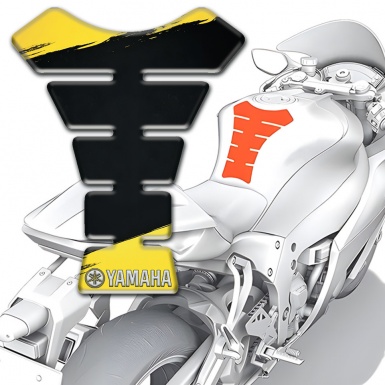 Yamaha Tank Pad Motorbike Yellow Black Painting Type 
