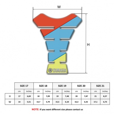 Yamaha Tank Pad Motorbike fresh Colors model 