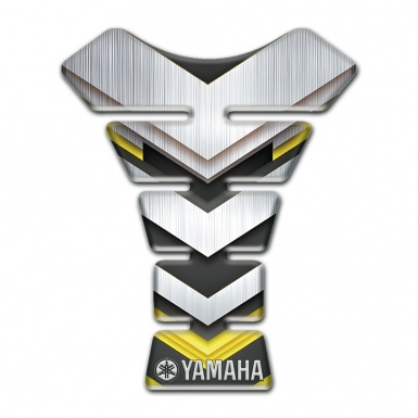 Yamaha Tank Guard Pads Silver Yellow Elements Type 