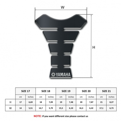 Yamaha Tank Pad Motorbike Graphite effect Type 