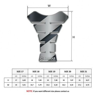 Yamaha Tank Protector Gray Diagonal tapes Model 
