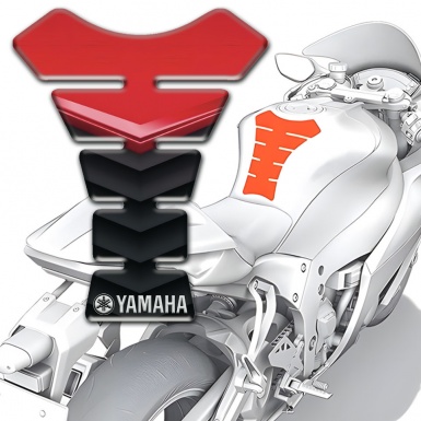 Yamaha Tank Guard Pads Premium Quality Red Black Type 