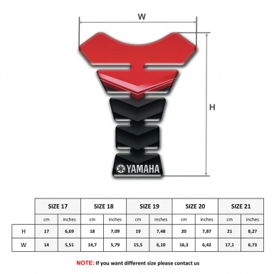 Yamaha Tank Guard Pads Premium Quality Red Black Type 
