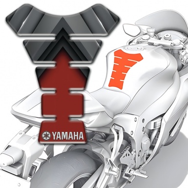 Yamaha Tank Protector Red Black Gray Decoration Type 
