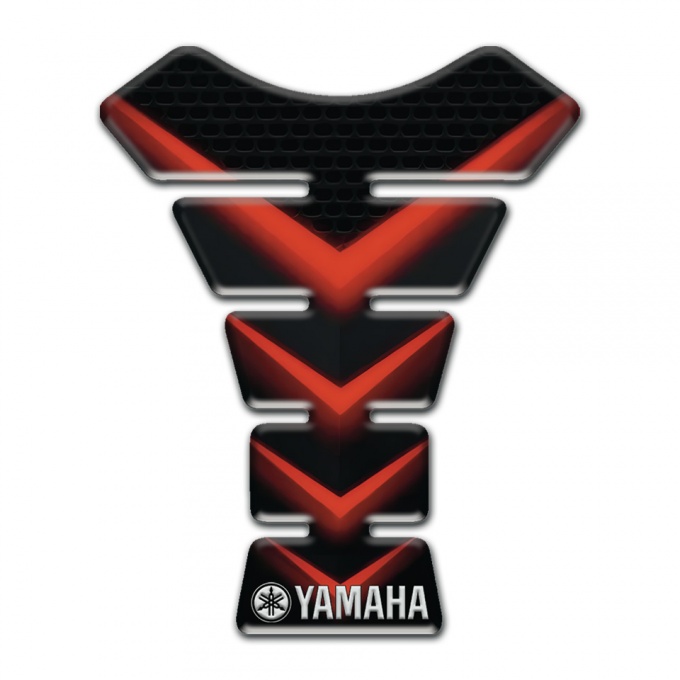 Yamaha Tank Guard Pads Red V Shape Lights type 