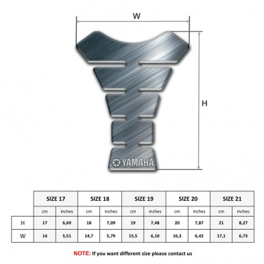 Yamaha Tank Pad Motorbike Polished Base Type 