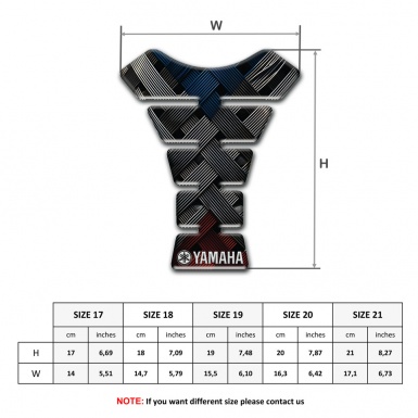 Yamaha Tank Pad Protector Crossed Belts Desygn Type 