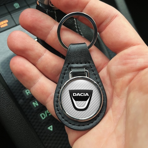 Dacia Keychain Leather Graphite Carbon Edition