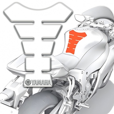 Yamaha Tank Guard Pads White Design option 