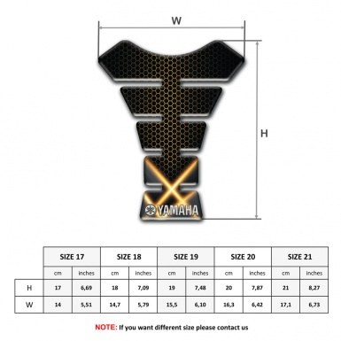 Yamaha Tank Pad Protector dark Base with Orange Lights Version 
