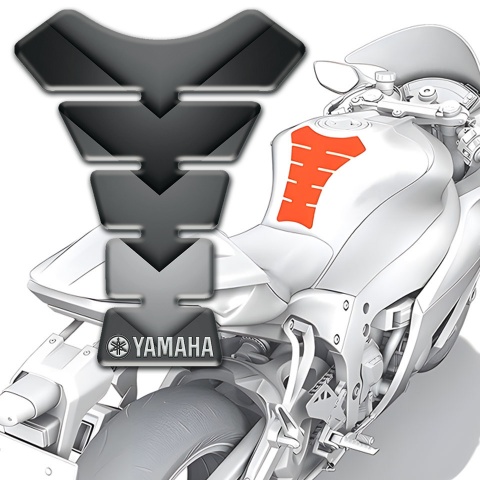 Yamaha Tank Pad Motorbike Grey Nuance Details Version 
