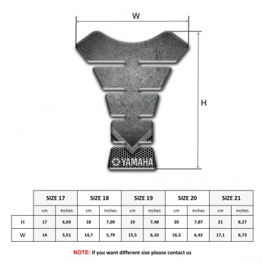 Yamaha Tank Pad Motorbike Edition Scratched Plate Effect 