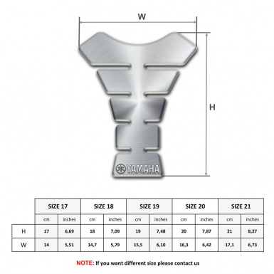 Yamaha Tank Guard Pads Silver Design Version 