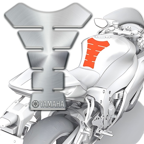 Yamaha Tank Guard Pads Silver Design Version 