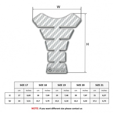 Yamaha Tank Pad Motorbike Edition White Carbon 