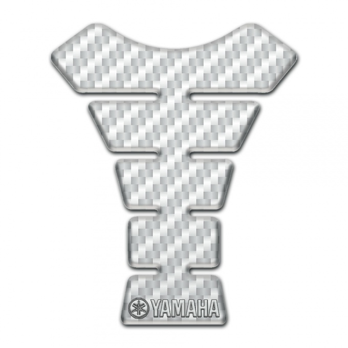 Yamaha Tank Pad Motorbike Edition White Carbon 