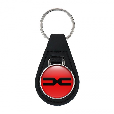 Dacia Keychain Leather Red Black New Design