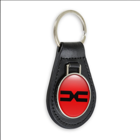 Dacia Keychain Leather Red Black New Design