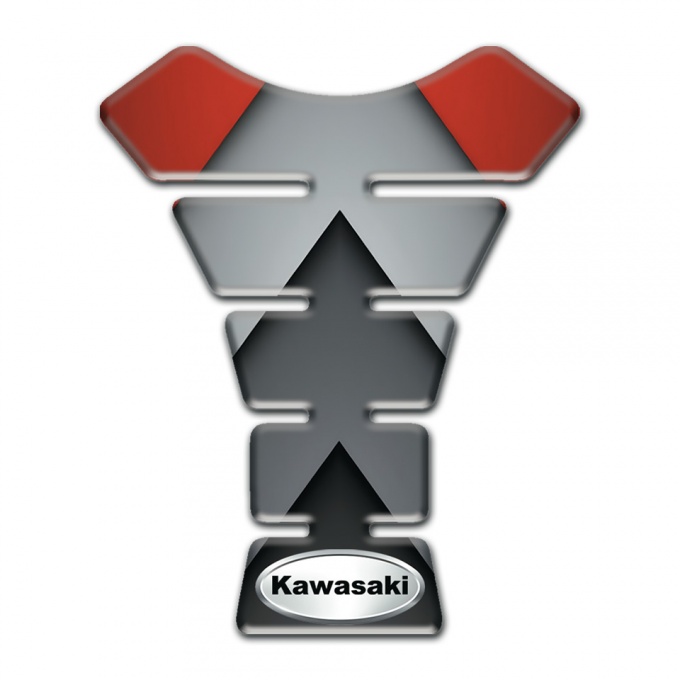 Kawasaki Tank Guard Pads Anti Slip Sticker with Oval logo 