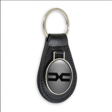 Dacia Key Fob Leather Silver New Carbon Edition