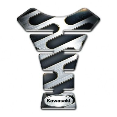 Kawasaki Tank Protector Silver Details with Oval Logo 