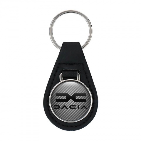 Dacia Key Fob Leather Dark Carbon Black Design