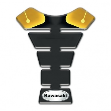 Kawasaki Tank Pad Protector Black Yellow Edition 