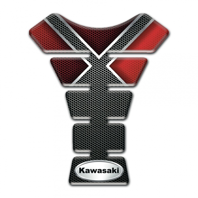 Kawasaki Tank Pad Motorbike Silicone Sticker High End Vision 