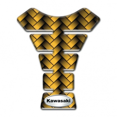 Kawasaki Tank Protector Yellow Crossed Details Design 