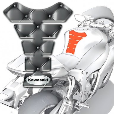 Kawasaki Tank Pad Protector Gray Leather Edition 