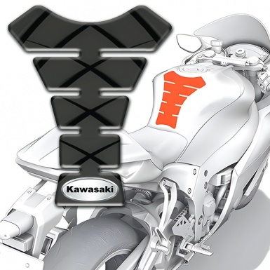 Kawasaki Tank Pad Motorbike Silicone Sticker 