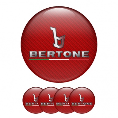 Opel Bertone Wheel Center Caps Emblem Red Line Carbon