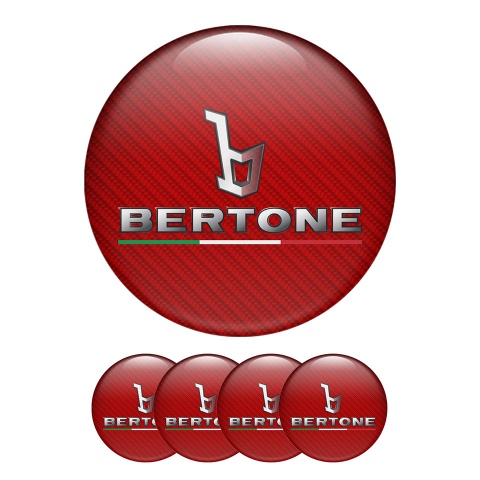 Opel Bertone Wheel Center Caps Emblem Red Line Carbon