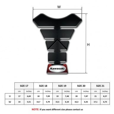 Kawasaki Tank Protector dark Design wth Silver Oval Logo 