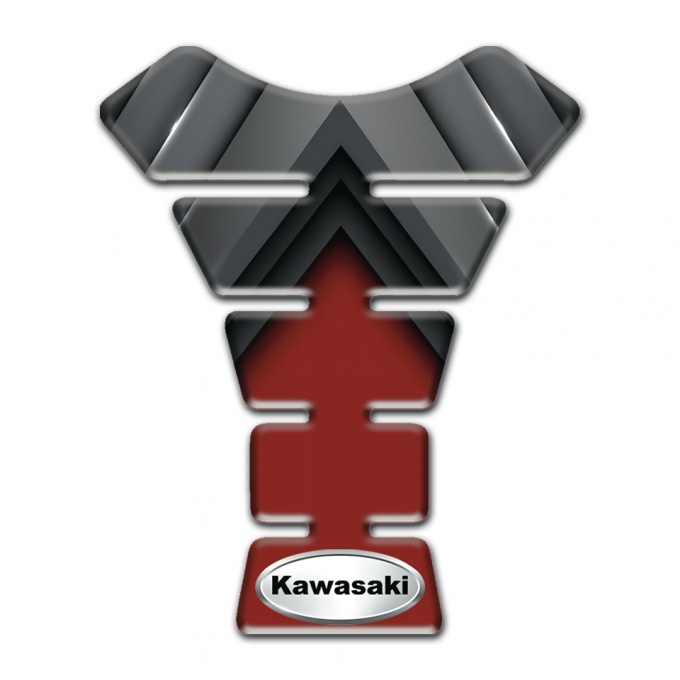 Kawasaki Tank Fuse Amazing Design Silver Oval Logo 