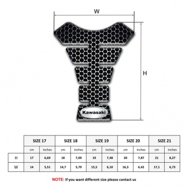 Kawasaki Tank Protector Perforated Edition Oval Silver Logo 
