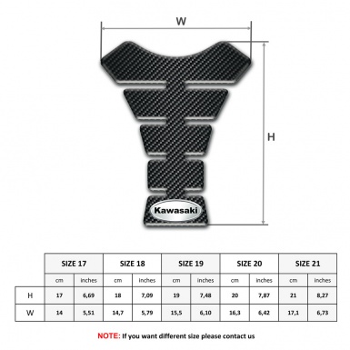 Kawasaki Tank Fuse Dark Carbon Edition Oval Loog 