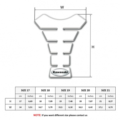 Kawasaki Tank Guard Pads White Print Oval Logo 
