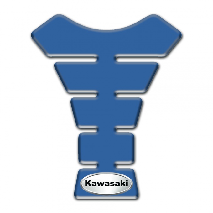 Kawasaki Tank Pad Protector Blue Print Oval Logo 