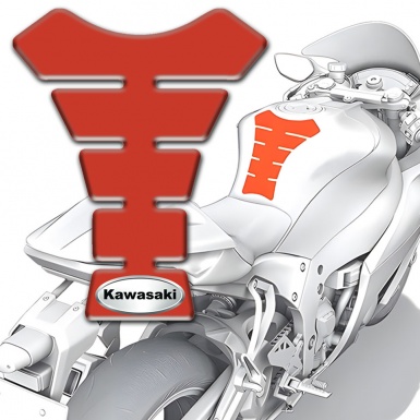 Kawasaki Tank Fuse Red Print Oval Logo Style 
